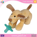 2015 Hot selling baby funny animal pacifier with plush toy